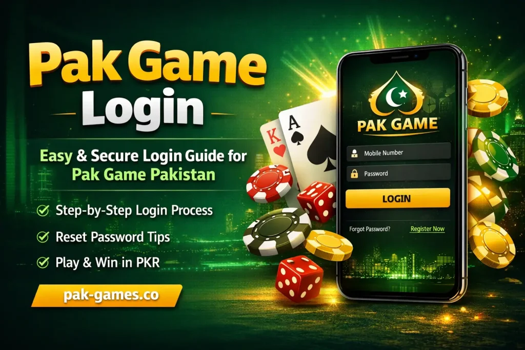 Pak Game Login – Easy & Secure Login Guide for Pak Game Pakistan