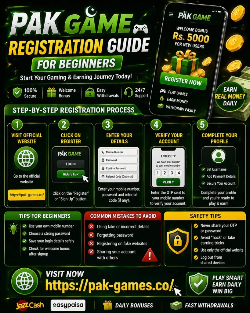 Pak Game Registration